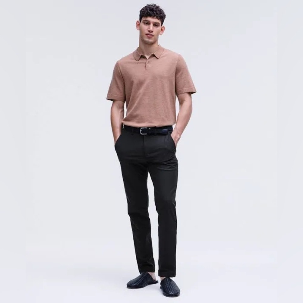 lululemon Commission Slim Fit Black Pants in Warpstreme